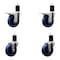 Service Caster 4'' Solid Poly Swivel 1-3/4'' Expanding Stem Caster Set 2 Total Lock Brakes, 4PK SCC-EXTTL20S414-SPUS-2-S-2-134 - alternate 1